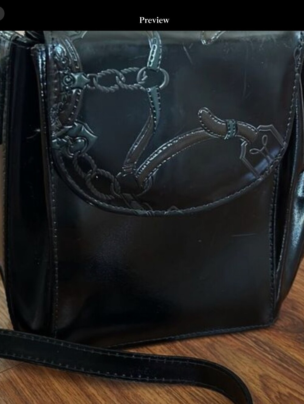 EQUESTRIAN MOTIF HANDBAG ~ Made in Florence Italy - Italian Leather - AMAZING!